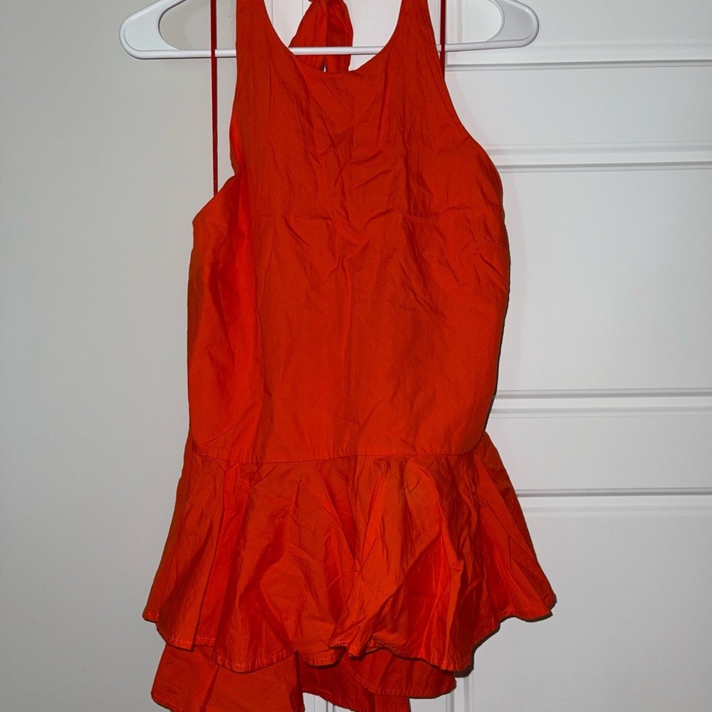 Free People Bold Orange Top